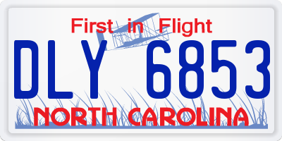 NC license plate DLY6853