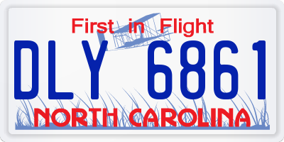 NC license plate DLY6861