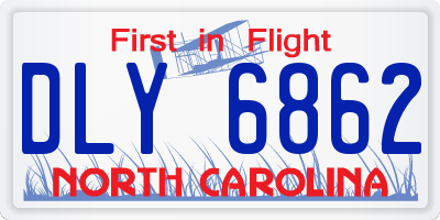 NC license plate DLY6862