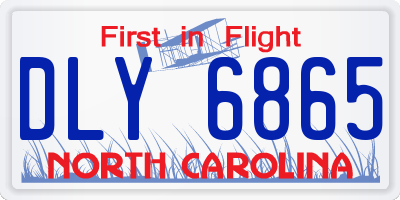 NC license plate DLY6865
