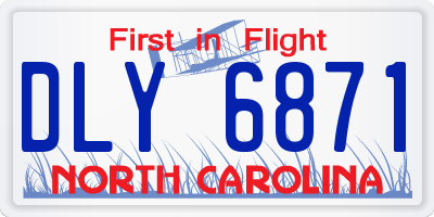 NC license plate DLY6871
