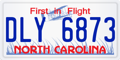NC license plate DLY6873