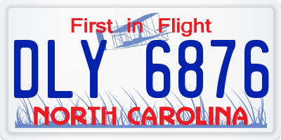 NC license plate DLY6876