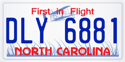 NC license plate DLY6881