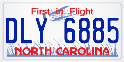 NC license plate DLY6885