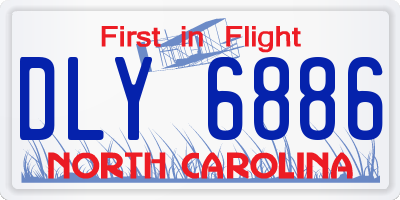 NC license plate DLY6886