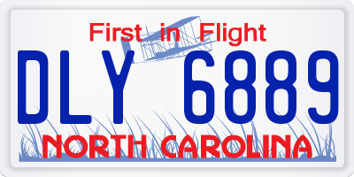 NC license plate DLY6889