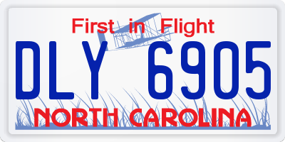 NC license plate DLY6905