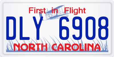 NC license plate DLY6908