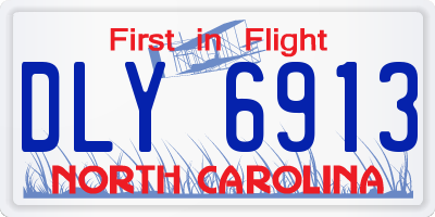 NC license plate DLY6913