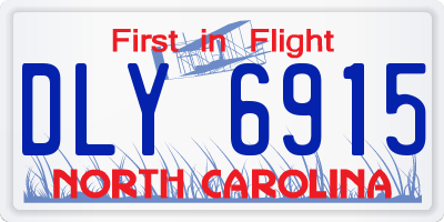 NC license plate DLY6915