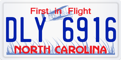 NC license plate DLY6916