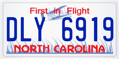 NC license plate DLY6919