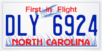 NC license plate DLY6924