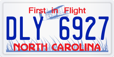 NC license plate DLY6927