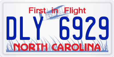 NC license plate DLY6929