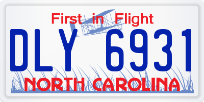 NC license plate DLY6931