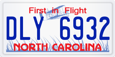 NC license plate DLY6932
