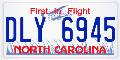 NC license plate DLY6945