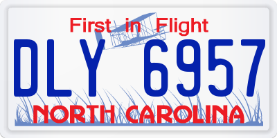 NC license plate DLY6957