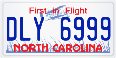 NC license plate DLY6999
