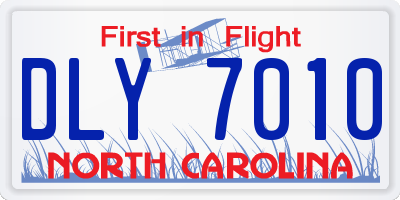 NC license plate DLY7010