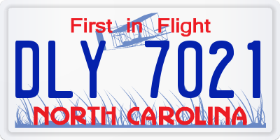 NC license plate DLY7021