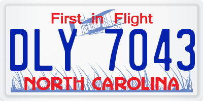 NC license plate DLY7043