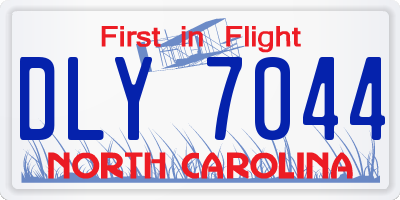 NC license plate DLY7044
