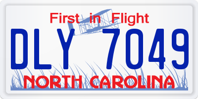 NC license plate DLY7049