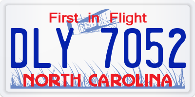 NC license plate DLY7052