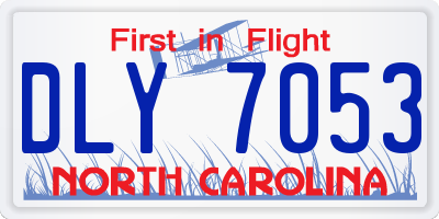 NC license plate DLY7053
