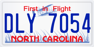 NC license plate DLY7054