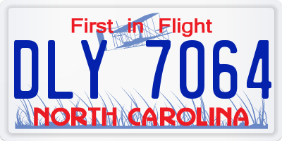 NC license plate DLY7064