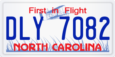 NC license plate DLY7082