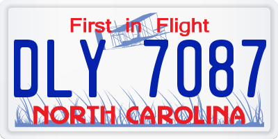 NC license plate DLY7087