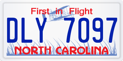NC license plate DLY7097