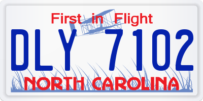 NC license plate DLY7102