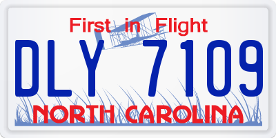 NC license plate DLY7109