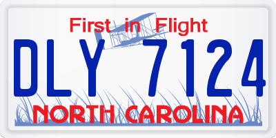 NC license plate DLY7124