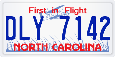 NC license plate DLY7142