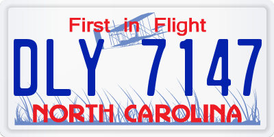 NC license plate DLY7147