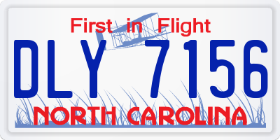 NC license plate DLY7156