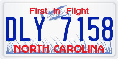 NC license plate DLY7158