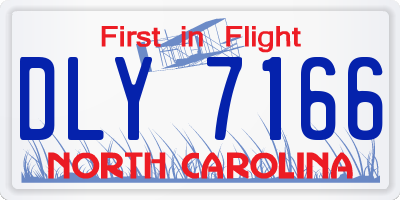 NC license plate DLY7166