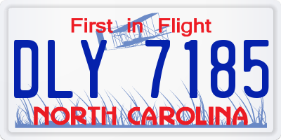 NC license plate DLY7185