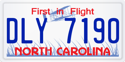 NC license plate DLY7190