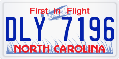 NC license plate DLY7196