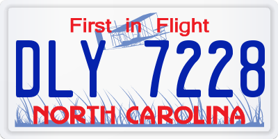 NC license plate DLY7228