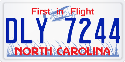NC license plate DLY7244